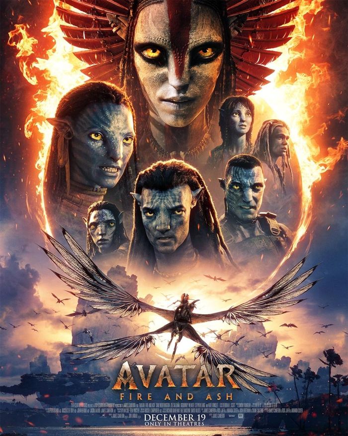 Poster mới của phim "Avatar: Fire and Ash"