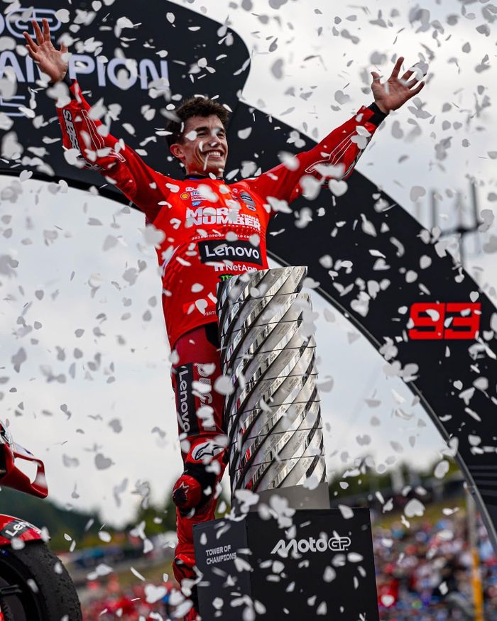 Marc Márquez đã giúp Ducati đoạt danh hiệu MotoGP thứ tư liên tiếp - Ảnh: Ducati