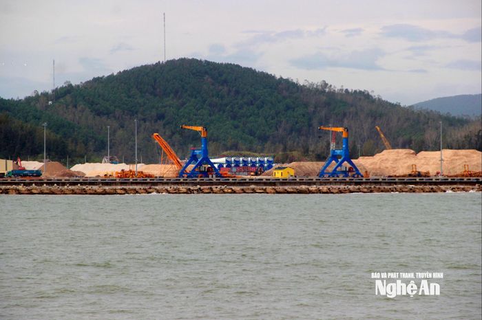 Trong điều kiện bến số 2 phải tạm dừng hoạt động, lãnh đạo cảng đã lên phương án chuyển toàn bộ khối lượng hàng hóa sang bến số 1. Điều này đồng nghĩa với việc hệ thống cầu dẫn, băng chuyền, mặt đường, mái che tại bến số 1 phải gánh thêm công suất lớn hơn để đáp ứng yêu cầu khách hàng trong thời gian tới. Ảnh: Quang An