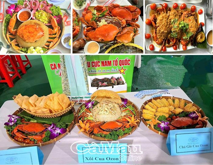 Những món ngon từ cua Cà Mau. Ảnh: HỮU THỌ
