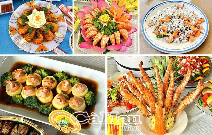 Tôm sú Cà Mau trở thành nguyên liệu chính để chế biến nhiều món ngon chinh phục vị giác của du khách gần xa. Ảnh: HỮU THỌ