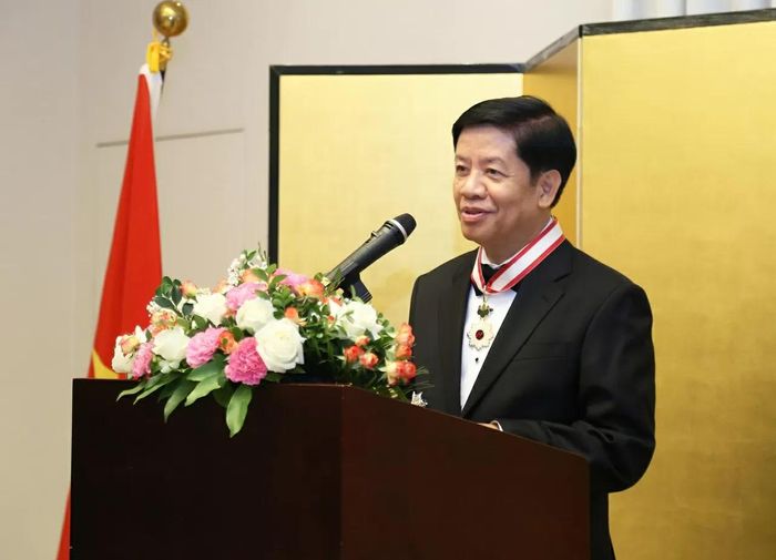 Đại sứ Nguyễn Quốc Cường phát biểu tại buổi lễ. (Ảnh: Thành Long)