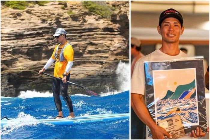  Shota Kurima đã có kinh nghiệm chinh phục Molokai 2 Oahu, nơi được mệnh danh là “thánh địa” của SUP đường trường. (Ảnh: Nhân vật cung cấp) 