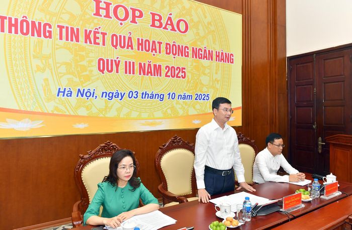 Phó thống đốc NHNN Phạm Thanh Hà thông tin hoạt động ngân hàng 9 tháng năm 2025.