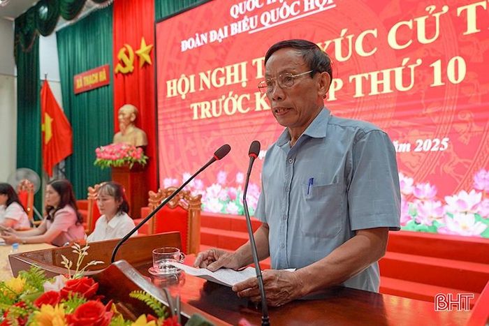  Cử tri Phan Văn Minh (xã Thạch Hà) kiến nghị về lĩnh vực về đầu tư hạ tầng, cơ sở vật chất. 