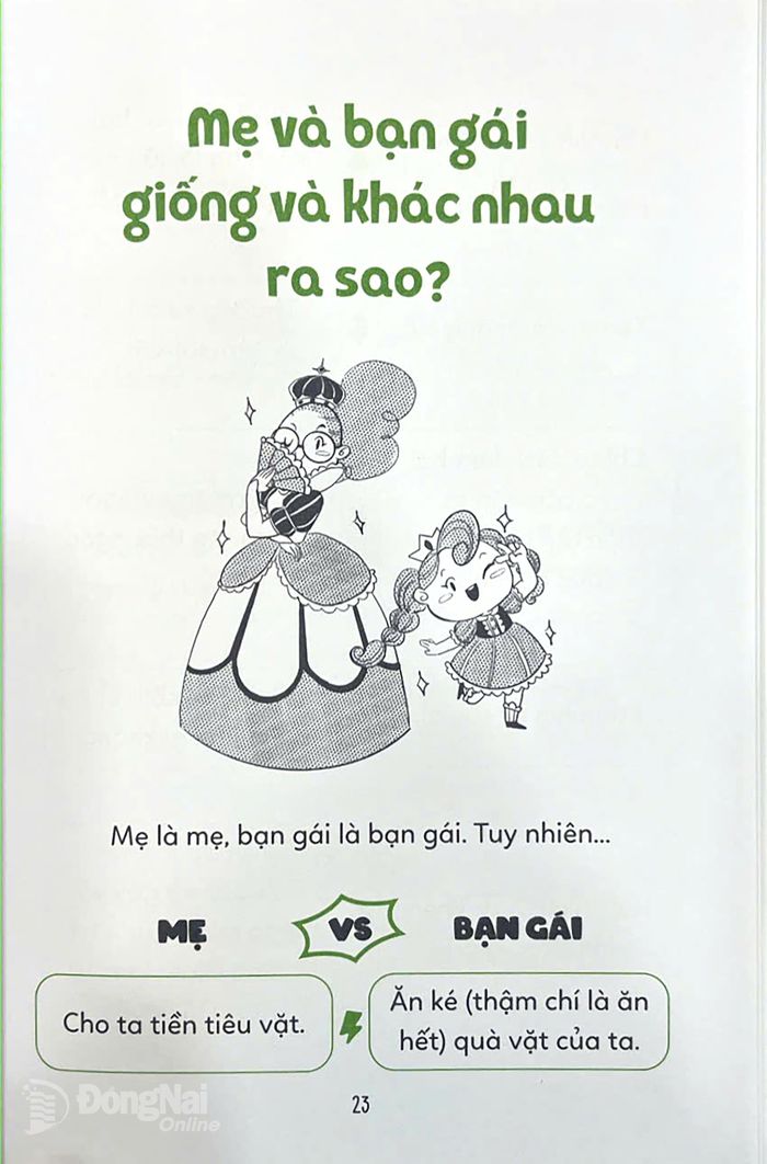 Một tình huống trong sách Trong thế giới chàng trai 10 tuổi.
