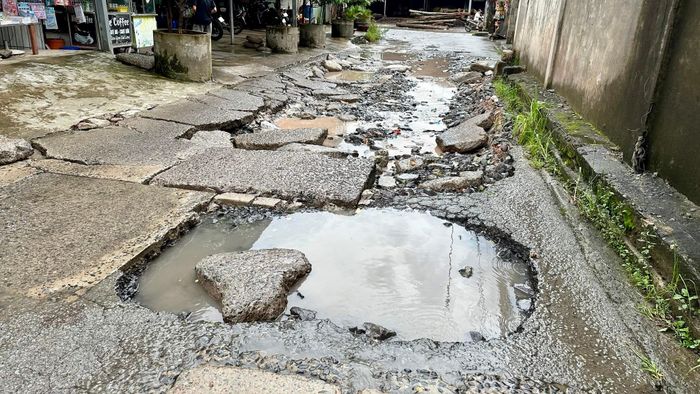 Con đường này kéo dài hơn 2km, trong đó có một đoạn dài chỉ khoảng 500m nhưng luôn trong tình trạng đông đúc xe cộ, đặc biệt là các xe tải chở gỗ, đồ thủ công mỹ nghệ từ các cụm công nghiệp xung quanh.