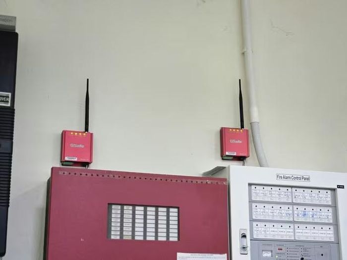 Hai thiết bị truyền tin báo cháy được lắp đặt tại tòa nhà Tập đoàn Bảo Việt