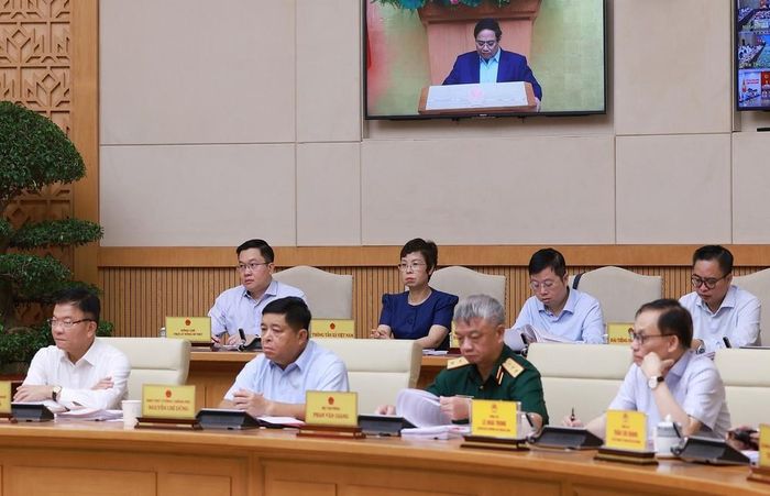 Các Phó Thủ tướng và đại diện các bộ, ngành, cơ quan trực thuộc Chính phủ tham dự Phiên họp Chính phủ thường kỳ tháng 9 năm 2025. Ảnh: Dương Giang-TTXVN