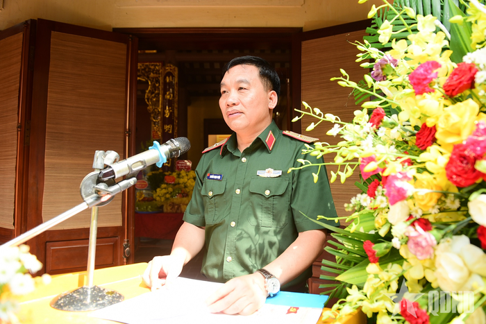 Thiếu tướng Nguyễn Trọng Thiện, Phó chủ nhiệm Tổng cục Hậu cần - Kỹ thuật phát biểu.