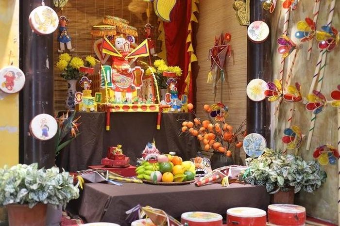 Không gian trưng bày Tết Trung thu xưa tại Hoàng thành Thăng Long (Ảnh: Bộ VHTT&amp;DL)