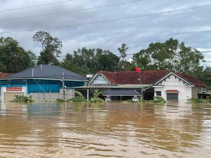 Cơn bão số 10 gây ngập lụt tại Thanh Hóa. (Nguồn: Thanh Hóa News 24h)