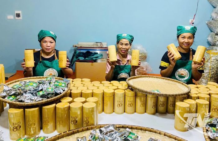 Hộp đựng trà bằng tre trúc, sản phẩm quà tặng xanh thân thiện môi trường là sản phẩm quà tặng trong Hội thảo đánh giá tác động chương trình FFF II.
