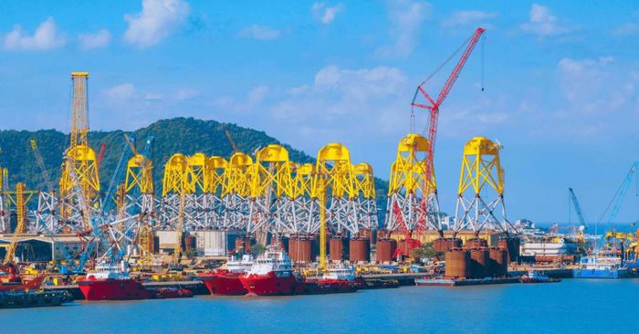 Chế tạo chân đế ĐGNK tại Trung tâm Công nghiệp Năng lượng và Hậu cần Kỹ thuật PTSC