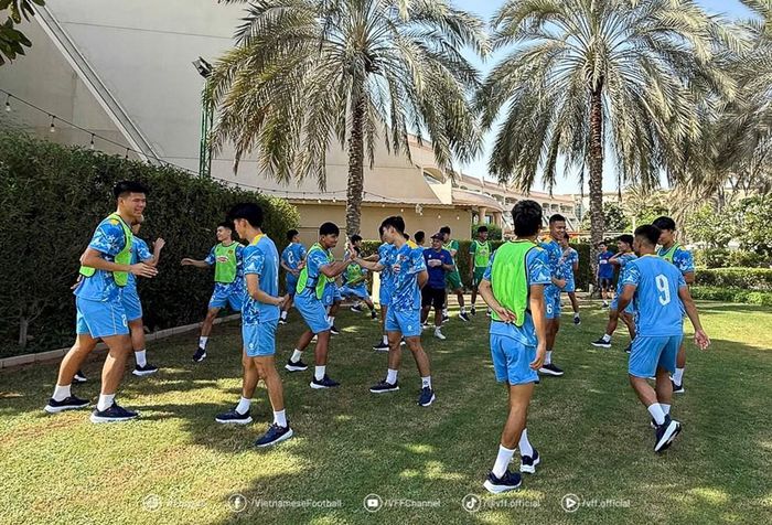 Toàn đội hướng đến sự chuẩn bị cho 2 trận đấu với U23 Qatar