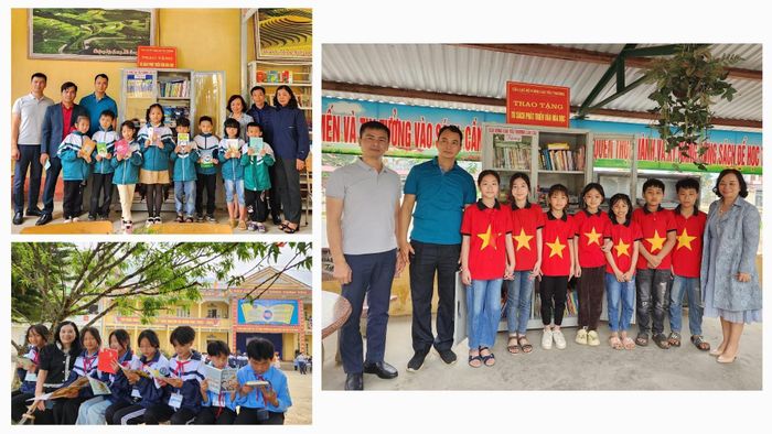  Gần 100 tủ sách được trao tặng cho các trường vùng cao. 