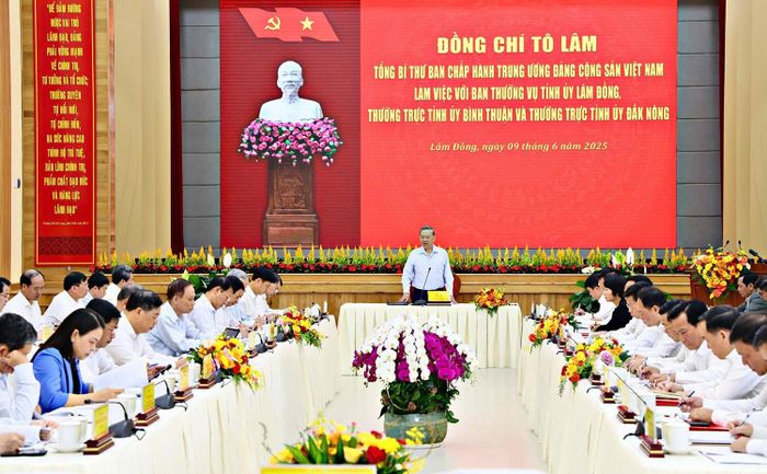 Tổng Bí thư Tô Lâm: Lịch sử đang trao cho tỉnh Lâm Đồng mới cơ hội chưa từng có để phát triển