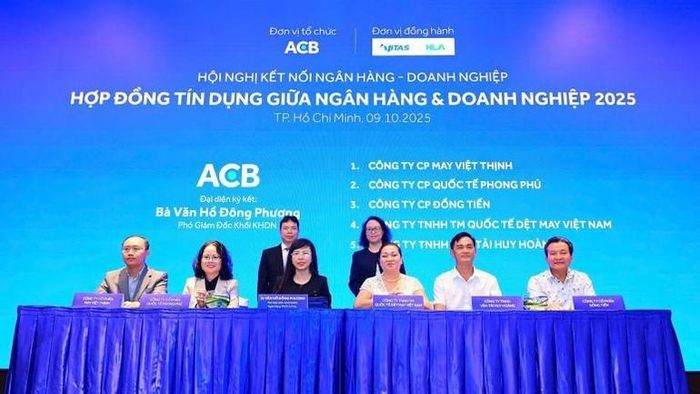  ACB và 5 doanh nghiệp dệt may đã ký thỏa thuận hợp tài trợ vốn. 