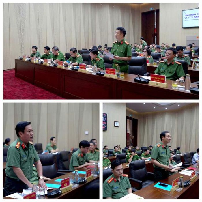 Đại diện các đơn vị phát biểu tại hội nghị.