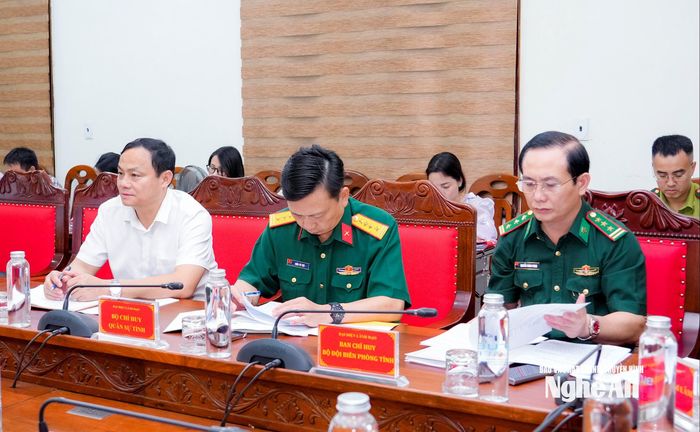 Lãnh đạo các cơ quan, đơn vị trong khối Nội chính tham dự hội nghị. Ảnh: Phạm Bằng