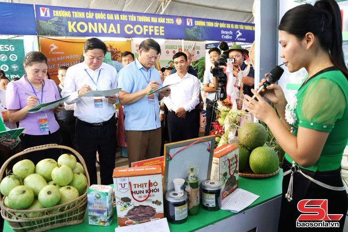 Ban Giám khảo chấm điểm gian hàng đẹp.