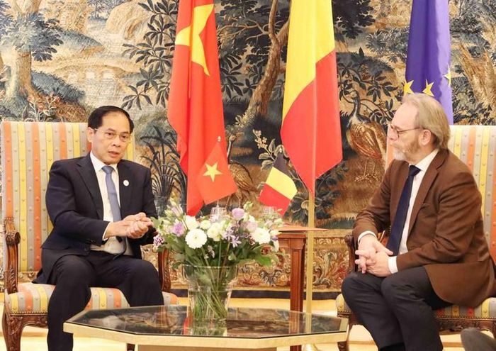 Phó Thủ tướng Bùi Thanh Sơn mong muốn Bỉ hỗ trợ Việt Nam phát triển kinh tế biển, trong đó có phát triển nghề cá bền vững, có tiếng nói thúc đẩy Ủy ban châu Âu (EC) gỡ bỏ thẻ vàng IUU đối với hàng thủy sản Việt Nam, trên cơ sở những nỗ lực trong thời gian qua của phía Việt Nam.