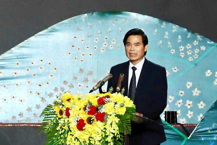  Ông Hoàng Quốc Khánh, Bí thư Tỉnh ủy Sơn La phát biểu. 