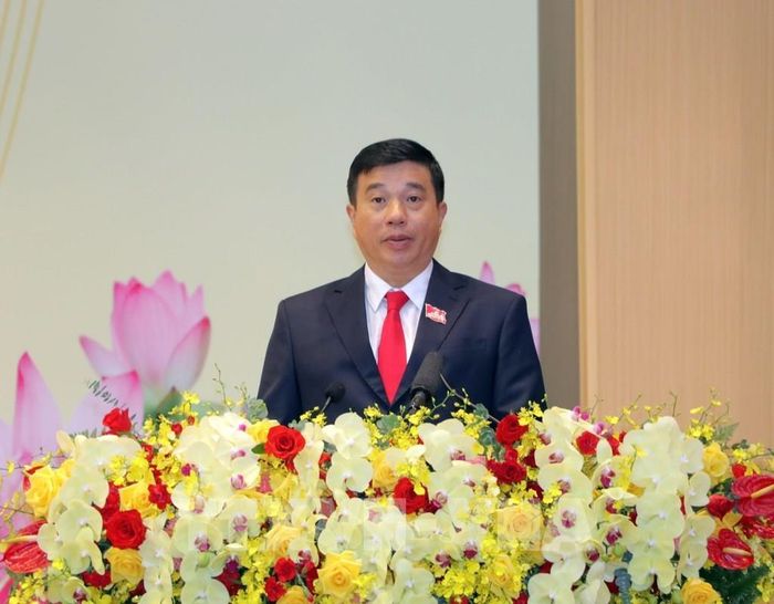 Ủy viên Trung ương Đảng, Bí thư Tỉnh ủy Lâm Đồng nhiệm kỳ 2025- 2030 Y Thanh Hà Niê Kđăm phát biểu bế mạc Đại hội. Ảnh: Chu Quốc Hùng - TTXVN