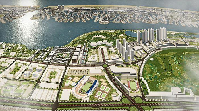  Phối cảnh khu đô thị du lịch lấn biển Cần Giờ. 
