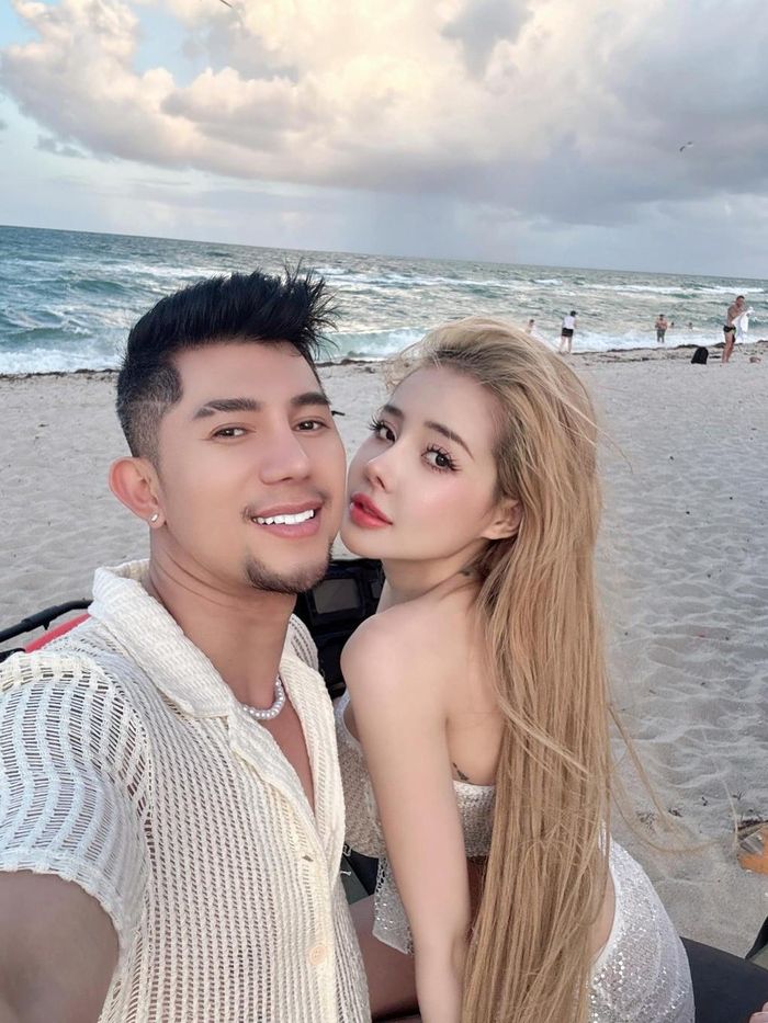  Lương Bằng Quang cùng bạn gái kém 16 tuổi Ngân 98 được gọi là "cặp đôi thị phi" của showbiz Việt. 