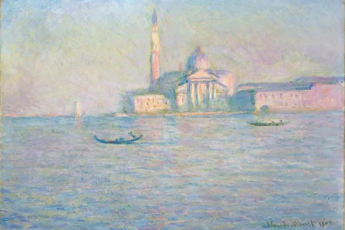 Bức “The Church of San Giorgio Maggiore, Venice” (Nhà thờ San Giorgio Maggiore, Venice, sơn dầu trên vải, năm 1908)