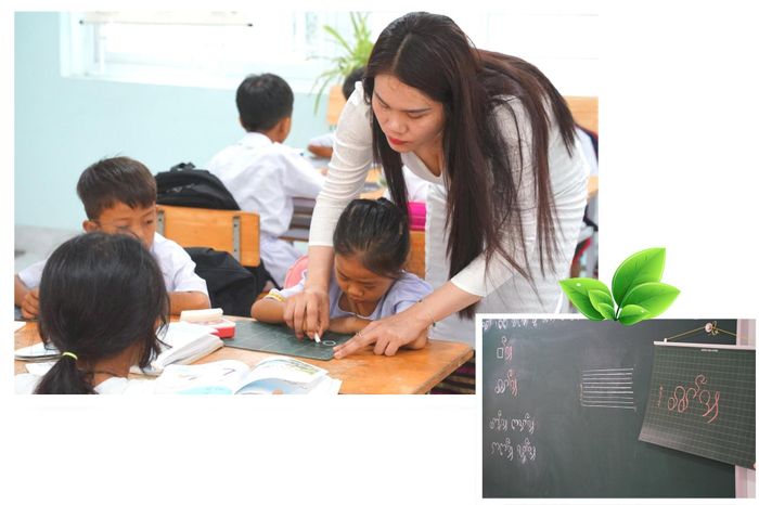 Những học trò nhỏ vùng đồng bào Chăm luôn được bảo bọc và rèn dạy đầy đủ