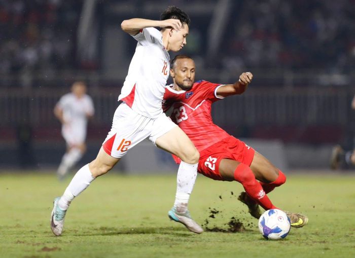 Đội tuyển Việt Nam giành chiến thắng nhọc nhằn 1-0 trước Đội tuyển Nepal. Ảnh: VFF
