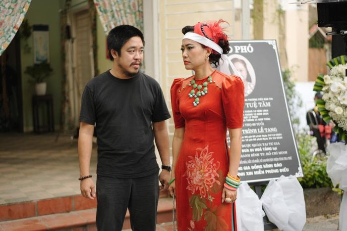 Nguyễn Thanh Bình và Hồng Ánh trên trường quay