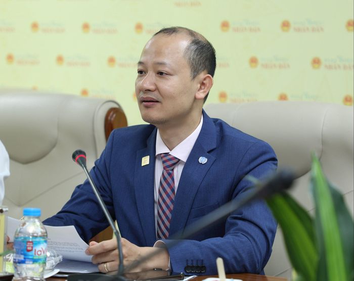 Tổng Giám đốc Công ty Tư vấn và Dịch vụ Đổi mới khí hậu KLINOVA Nguyễn Phương Nam phát biểu. Ảnh: Khánh Duy