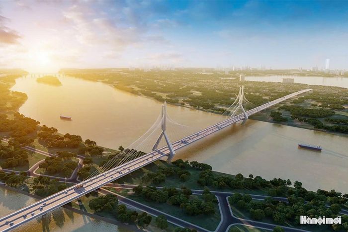 Phối cảnh cầu Tứ Liên.