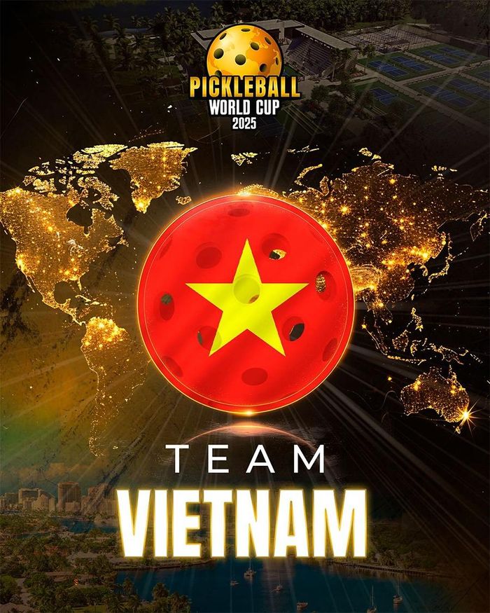 Thông tin trên trang chủ xác nhận Đội tuyển Việt Nam sẽ tham gia thi đấu tại Pickleball World Cup 2025