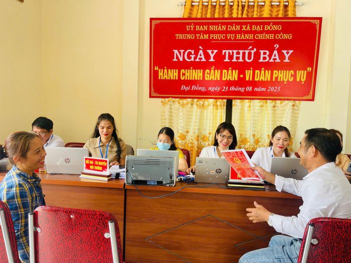 Trung tâm Phục vụ hành chính công xã Đại Đồng làm việc thường xuyên vào ngày thứ 7 tuần thứ 2 và tuần thứ 4 hàng tháng, mỗi tuần tổ chức hoạt động làm việc trực tiếp tại xã Đại Đồng cũ.