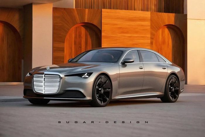 Bản dựng S-Class theo phong cách Vision Iconic với lưới tản nhiệt phát sáng.