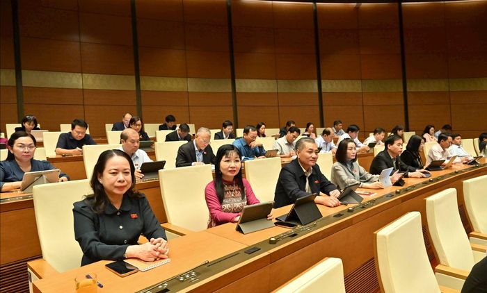 Các đại biểu Quốc hội tham dự phiên họp. Ảnh: Quang Khánh