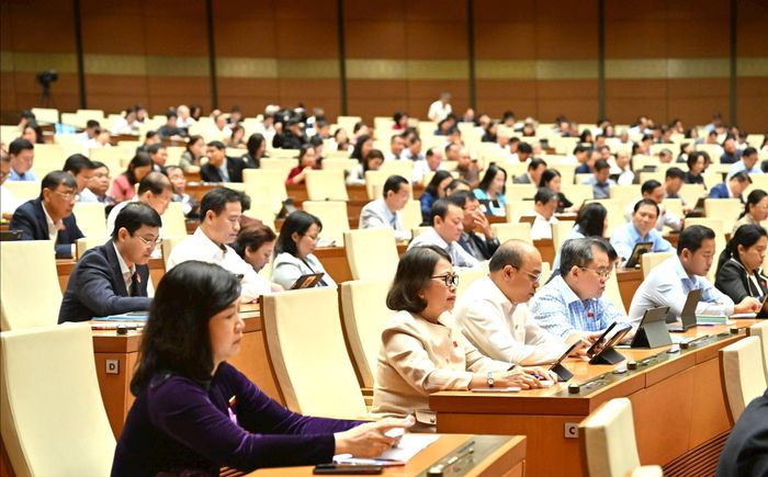 Các đại biểu Quốc hội tham dự phiên họp. Ảnh: Quang Khánh