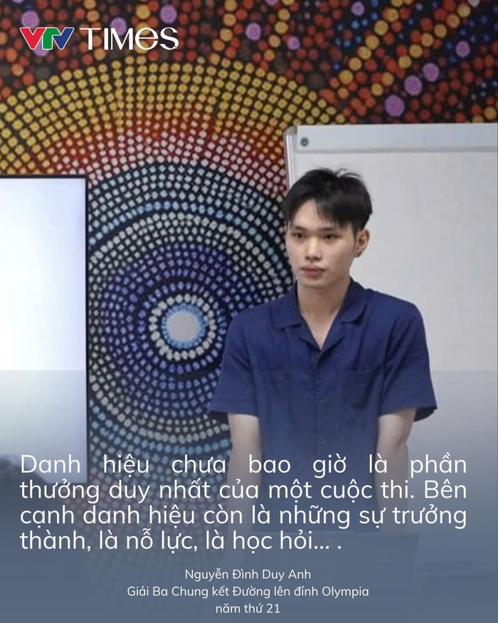Nguyễn Đình Duy Anh, thí sinh trận Chung kết Đường lên đỉnh Olympia năm thứ 21.