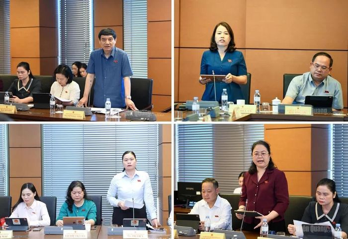 Các đại biểu thuộc Đoàn đại biểu Quốc hội tỉnh thảo luận, tham gia ý kiến tại các kỳ họp Quốc hội.