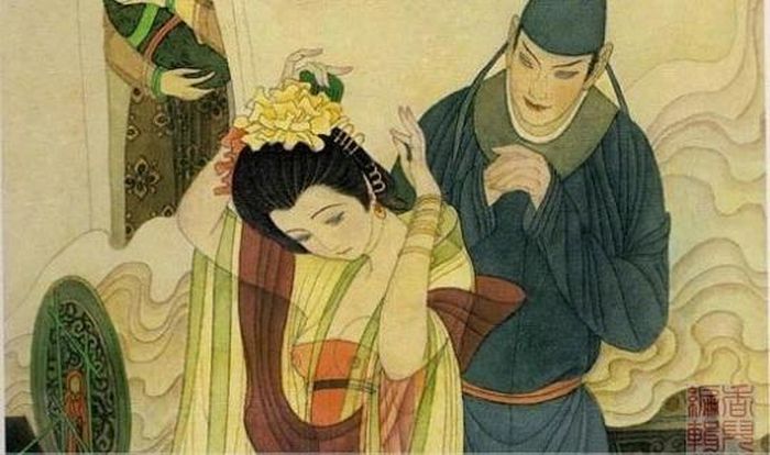 Thúy Kiều và Kim Trọng trong “Kim Vân Kiều truyện”. Ảnh minh họa: Internet