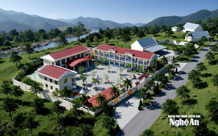 Phối cảnh Trường Mầm non Mường Ải sau khi hoàn thành. Ảnh: Văn Hậu