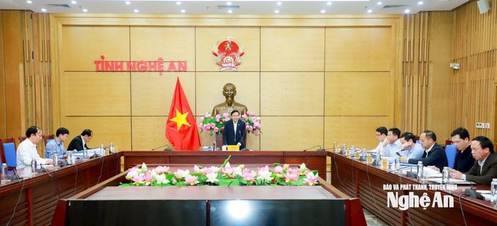 Quang cảnh cuộc làm việc. Ảnh: Thành Duy