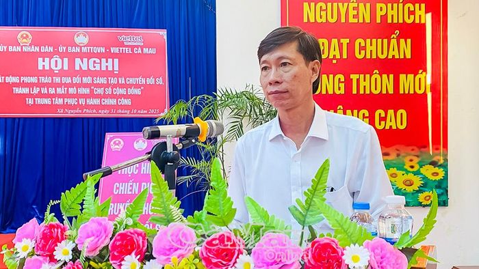 Ông Đỗ Hoàng Độ, Phó Chủ tịch UBND xã Nguyễn Phích, mong muốn Viettel Cà Mau mang đến các giải pháp công nghệ tiên tiến nhất, góp phần giúp xã đạt mục tiêu chuyển đổi số toàn diện.