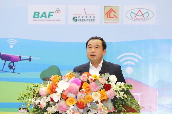 Bộ trưởng Bộ Nông nghiệp và Môi trường Trần Đức Thắng phát biểu tại Diễn đàn. Ảnh: Anh Thơ