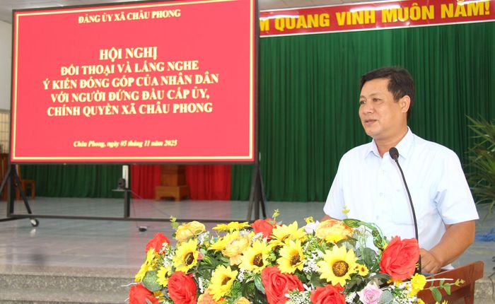  Chủ tịch UBND xã Châu Phong Nguyễn Thanh Minh tiếp thu, giải trình ý kiến của Nhân dân