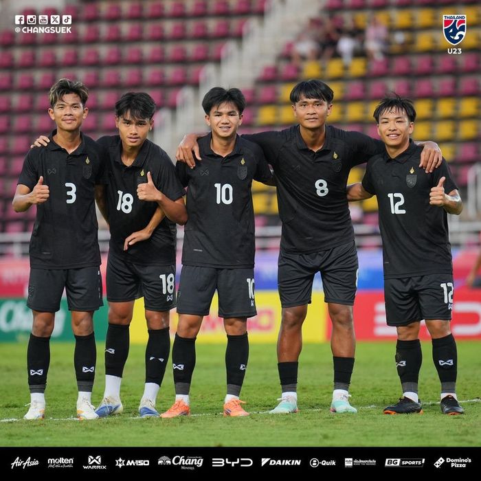 U22 Thái Lan vừa giành chiến thắng 4-0 trước U22 Ấn Độ. Ảnh Changsuek